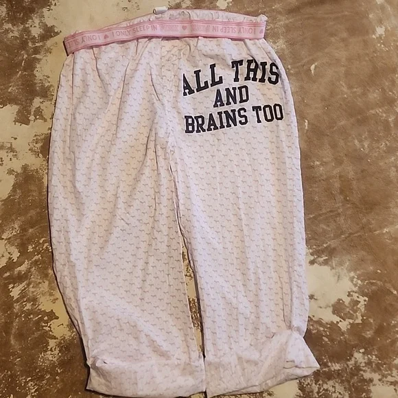 Y2K Pink VS All This And Brains Too Sleeper Pants. Size: L - Picture 14 of 15